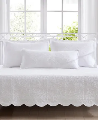 Closeout! Laura Ashley Solid Trellis Cotton 4 Piece Daybed Set