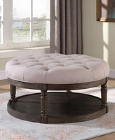 Samuel Tufted Upholstered Round Ottoman