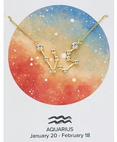 Women's When Stars Align Constellation Necklace 14k Gold Plate