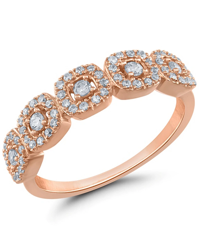 Diamond Halo Cluster Ring (1/4 ct. t.w.) 10k Yellow, White or Rose Gold