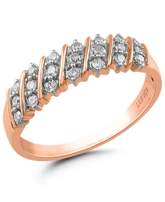 Diamond Multi-Row Band (1/5 ct. t.w.) 10K White, Yellow or Rose Gold