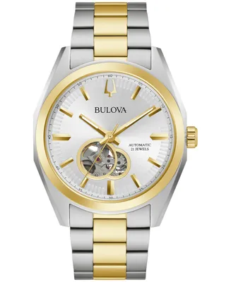 Bulova Men's Automatic Surveyor Gold-Tone Stainless Steel Bracelet Watch 42mm - Two