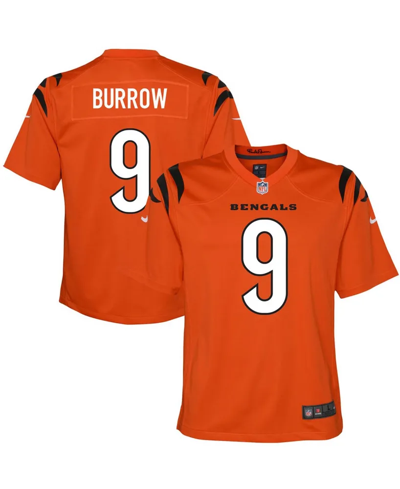 Home  Nike Big Boys and Girls Joe Burrow Orange Cincinnati