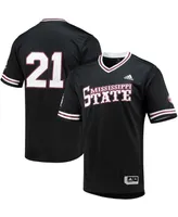 Men's adidas Black Mississippi State Bulldogs Replica V-Neck Baseball Jersey