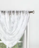 Martha Stewart Collection Aster Acanthus Poletop Waterfall Valance, Created For Macy's