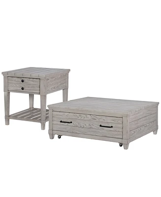 Belhaven Cocktail Table with Lift Top Storage and 1 Drawer End Table