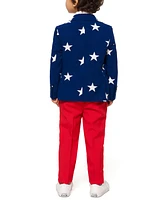 OppoSuits Toddler Boys 3-Piece Stars and Stripes Suit Set