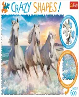 Trefl Crazy Shape Jigsaw Puzzle Horses Gallop Among The Waves, 600 Pieces