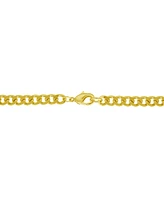 And Now This Curb Chain Necklace, Gold Plate and Silver Plate 18" - Gold