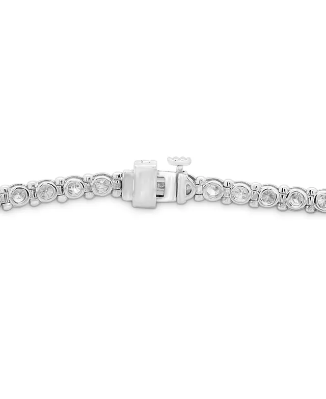 Macy's Diamond Princess Tennis Bracelet (10 ct. t.w.) in 14k White Gold -  Macy's