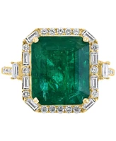 Effy Emerald (5-1/2 ct. t.w.) & Diamond (1/2 Statement Ring 14k Gold or White