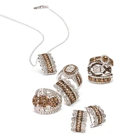 Le Vian Nude Diamond (1 ct. t.w.) & Chocolate Diamond (1 ct. t.w.) Hoop Earrings in 14k White Gold
