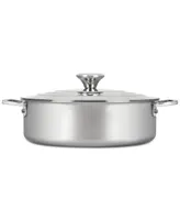 Le Creuset 4.5 Quart Stainless Steel Rondeau with Lid