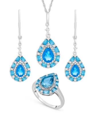 Blue Topaz Multi Gemstone Jewelry Collection