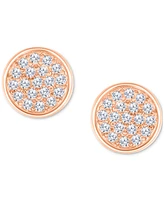 Diamond Pave Round Stud Earrings (1/10 ct. t.w.) in 10k White, Yellow or Rose Gold