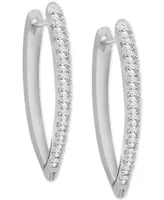 Diamond Hoop Earrings (1/2 ct. t.w.) in Sterling Silver