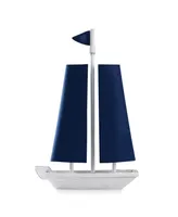 Molded Sail Boat Table Lamp - Navy