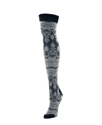 MeMoi Women's Imperial Leaf Over The Knee Socks