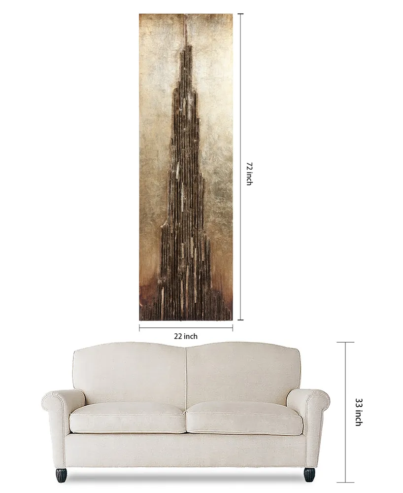 Empire Art Direct Stratified Metallic Handed Painted Rugged Wooden Wall Art, 72" x 22" x 2.8"