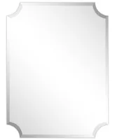 Empire Art Direct Frameless Rectangle Scalloped Beveled Mirror - 30" x 40"