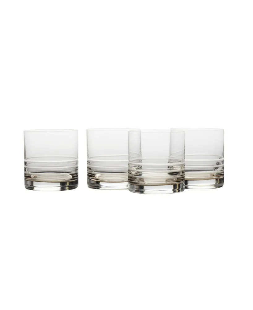 Mikasa Cal Smoke Ombre Double Old Fashioned Glasses Set of 4, 15.5 oz