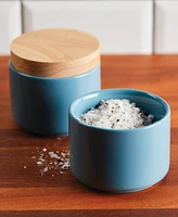 Rachael Ray Ceramic Stacking Spice Box Set with Lid, 2-Piece