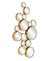 CosmoLiving by Cosmopolitan Gold Contemporary Metal Wall Mirror, 40 x 22