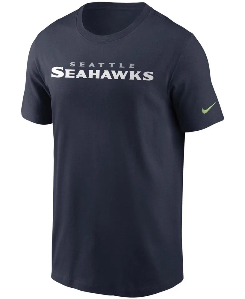 Men's College Navy Seattle Seahawks Team Wordmark T-shirt