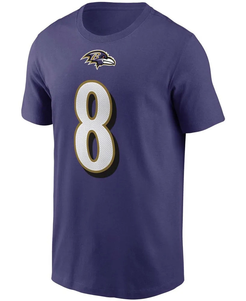 Men's Lamar Jackson Purple Baltimore Ravens Name and Number T-shirt