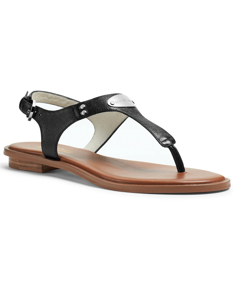 Michael Kors Women's Mk Plate Flat Thong Sandals