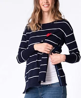 Seraphine Women's Maternity Mama Mini Nautical Cotton Sweaters