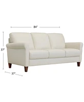 Closeout! Kared 84" Roll Arm Leather Sofa, Created for Macy's