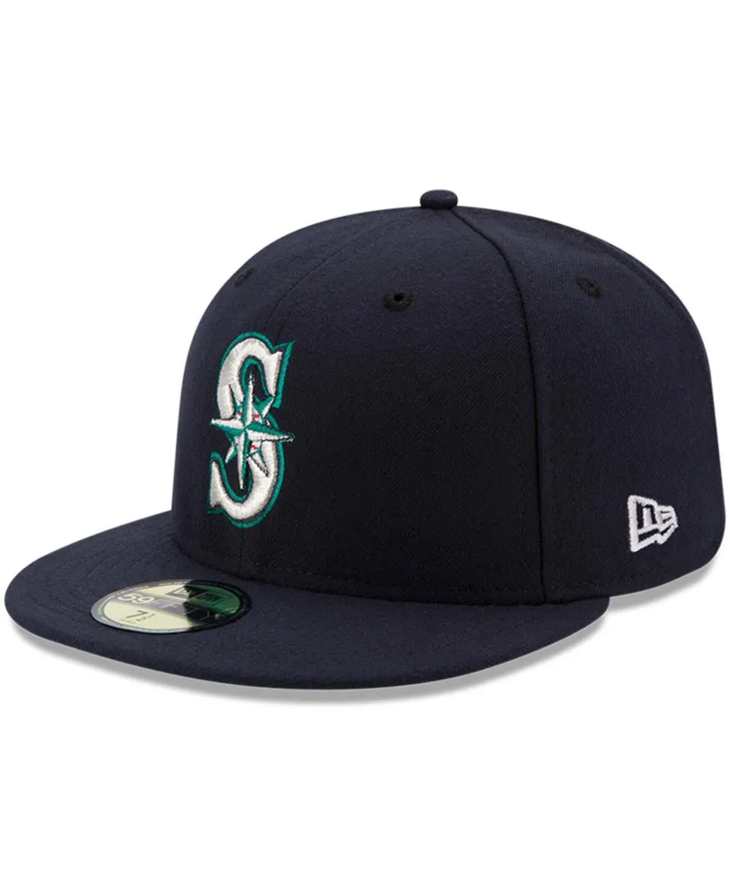 New Era Men's Navy Seattle Mariners Authentic Collection On Field 59FIFTY Fitted Hat