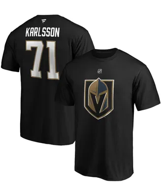 Fanatics Men's Vegas Golden Knights Authentic Stack Player Name and Number T-Shirt - William Karlsson