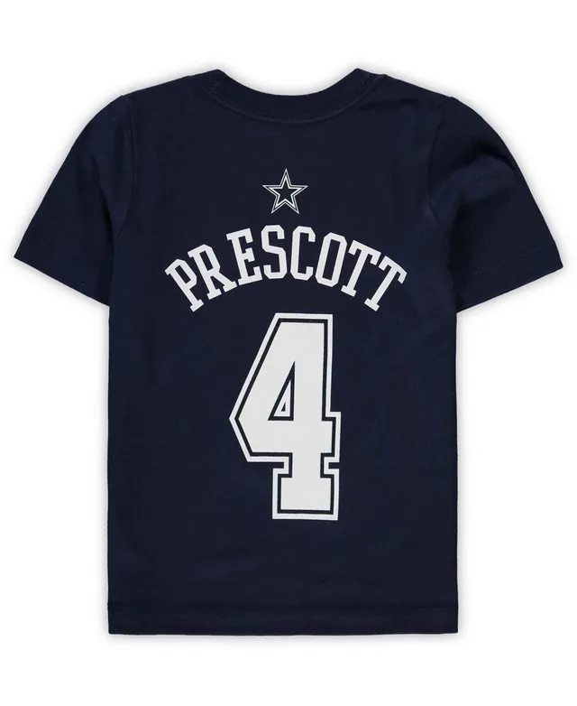 Outerstuff Youth Dak Prescott Navy Dallas Cowboys Performance Player Name & Number Raglan V-Neck T-Shirt