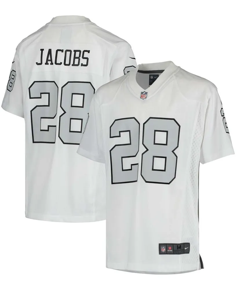 Nike Big Boys and Girls Josh Jacobs White Las Vegas Raiders Color Rush Game Jersey