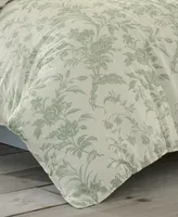 Laura Ashley Natalie Cotton Reversible 7 Piece Duvet Cover Set, King