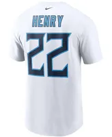 Men's Derrick Henry White Tennessee Titans Name and Number T-shirt