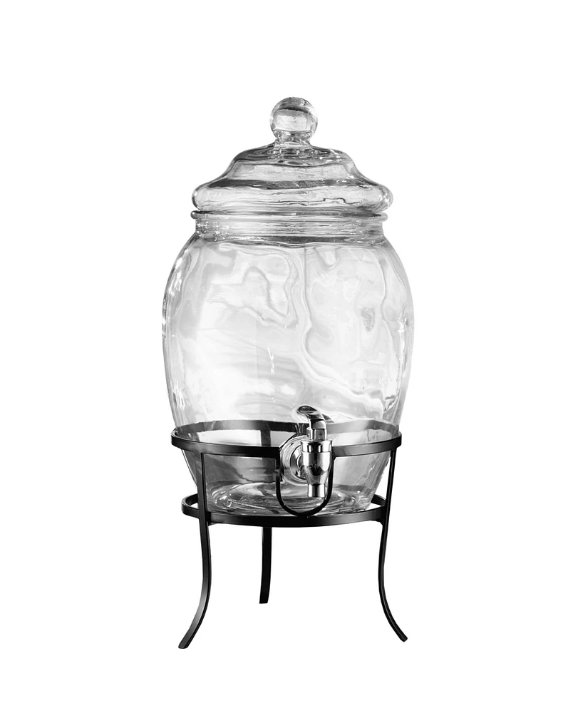 Style Setter Fortuna 2 Gallon Beverage Dispenser with Metal Stand