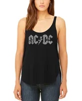 La Pop Art Women's Ac/Dc Premium Word Flowy Tank Top