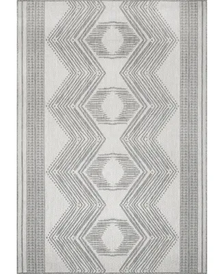 nuLoom Cabana GBCB01B 3'6" x 5' Outdoor Area Rug - Silver