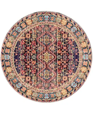 nuLoom Casablanca KKCB15A 5' x 5'3" Round Area Rug