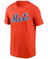 Men's Francisco Lindor Orange New York Mets Name Number T-shirt