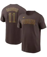 Men's Yu Darvish Brown San Diego Padres Name Number T-shirt