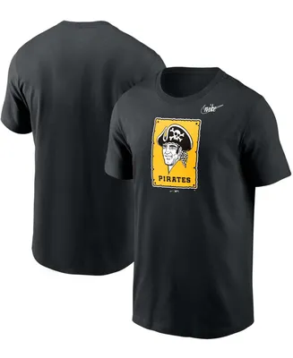 Men's Black Pittsburgh Pirates Cooperstown Collection Logo T-shirt