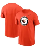 Men's Orange Baltimore Orioles Cooperstown Collection Logo T-shirt