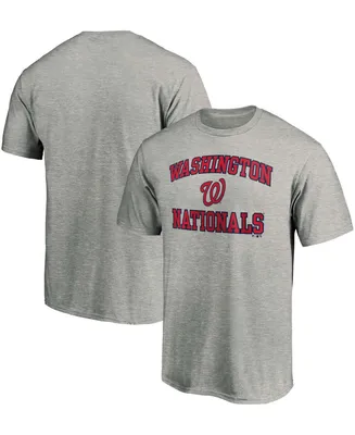 Men's Heathered Gray Washington Nationals Heart Soul T-shirt