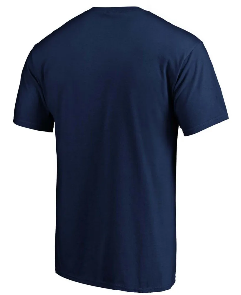 Men's Navy Cleveland Indians Official Logo T-shirt