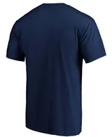 Men's Navy Cleveland Indians Official Logo T-shirt