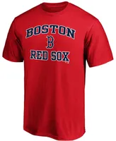 Men's Red Boston Sox Heart Soul T-shirt